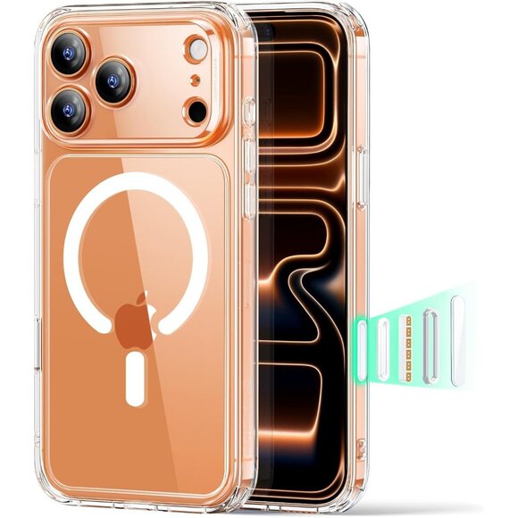iPhone 17 Pro Max Case Clear MagSafe Compatible Shockproof Magnetic Cover - Picture 1 of 7